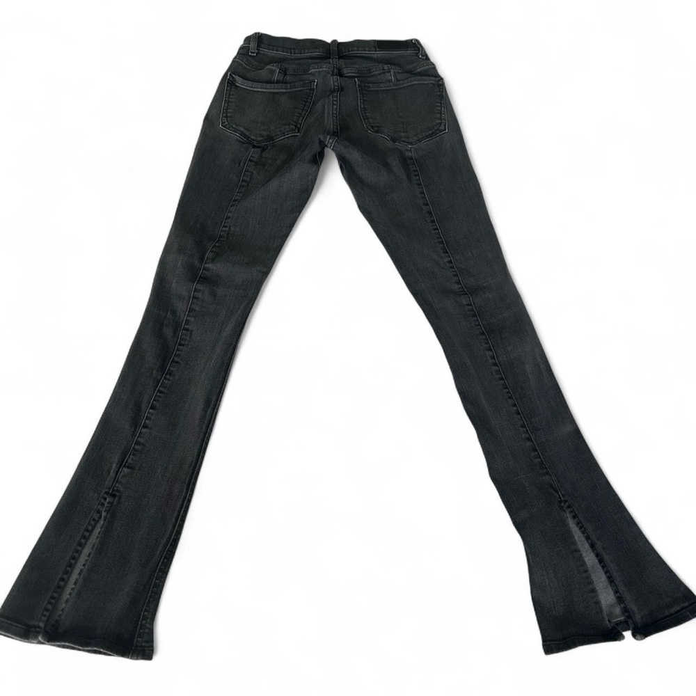 Express High Rise Skyscraper Multi Button Slit Boot Cut Stretch Jeans - Picture 3 of 8